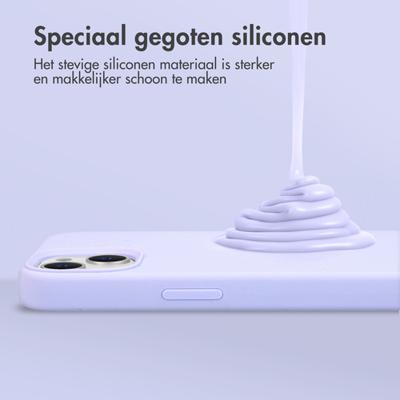 Accezz Liquid Silicone Backcover met MagSafe iPhone 16 Pro Max Telefoonhoesje Paars