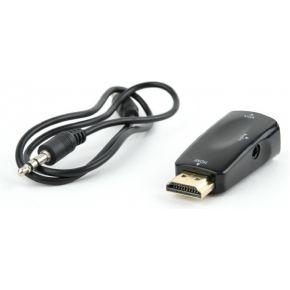 Gembird AB-HDMI-VGA-02 kabeladapter/verloopstukje VGA DB15 HDMI 19 pin Zwart
