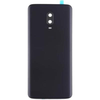 Originele batterij achtercover met camera lens voor OnePlus 6T (Frosted zwart) - thumbnail