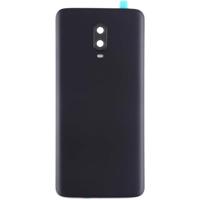 Originele batterij achtercover met camera lens voor OnePlus 6T (Frosted zwart) - thumbnail