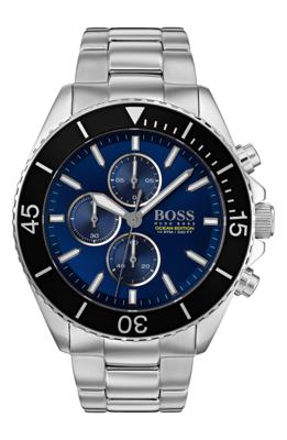 Boss heren chronograaf Ocean Edition roestvrij stalen armbandhorloge 46 mm Boss heren chronograaf Ocean Edition roestvrij stalen armbandhorloge 46 mm