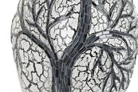 Vaas DKD Home Decor Boomstructuur Wit Zwart Wit/Zwart Kristal Terra cotta 29 x 29 x 60 cm - thumbnail