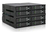 Icy Dock MB508SP-B 8x2,5 SATA behuizing backplane voor 2x 5,25 - thumbnail