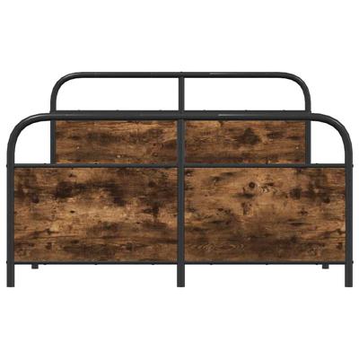 Bedframe zonder matras metaal gerookt eikenkleurig 150x200 cm