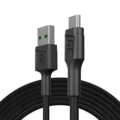 Green Cell KABGC20 USB-kabel USB 2.0 1,2 m USB A Micro-USB B Zwart