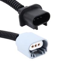2 stk H13 auto HID Xenon koplamp Male naar vrouwelijke conversiekabel met keramische Adapter Socket - thumbnail