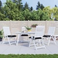VidaXL Stoelkussens 4 st 40x40x7 cm oxford stof zwart - thumbnail