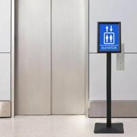 Pedestal Posterstand Zwart a4 Aluminium en PVC - thumbnail