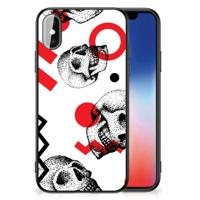 Telefoonhoesje iPhone X | Xs Skull Red - thumbnail