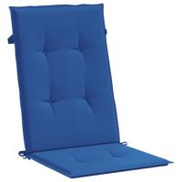 Tuinstoelen 6 st verstelbaar met kussens massief teakhout - thumbnail