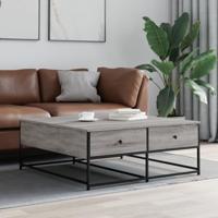 Salontafel 100x99x40 cm bewerkt hout grijs sonoma - thumbnail