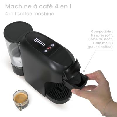 4-in-1 multicapsule koffiemachine - LIVOO - DOD217N - 1400 W - 7 koffiesterkteniveaus - Zwart