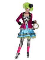Wicked Mad Hatter Jurk Dames - thumbnail