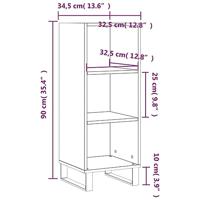 Dressoir 34,5x32,5x90 cm bewerkt hout sonoma eikenkleurig - thumbnail