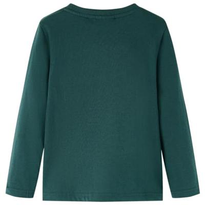 VidaXL Kindershirt met lange mouwen 104 donkergroen