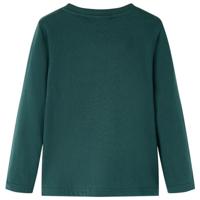 VidaXL Kindershirt met lange mouwen 104 donkergroen - thumbnail