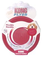 KONG FLYER FRISBEE ROOD 23X23X3 CM - thumbnail