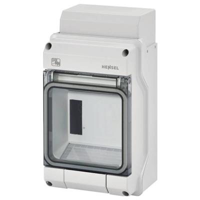 Hensel 61001101 KV PC 9104 Kleine verdeelkast Opbouw (op muur) Aantal groepen: 4.5 Aantal rijen: 1 Inhoud: 1 stuk(s) Hensel 61001101 KV PC 9104 Kleine verdeelkast Opbouw (op muur) Aantal groepen: 4.5 Aantal rijen: 1 Inhoud: 1 stuk(s)