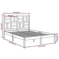 Bedframe massief hout wit 120x190 cm - thumbnail