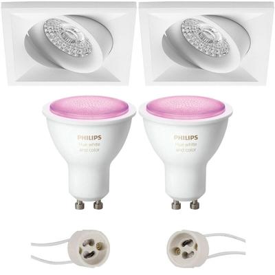 Philips Hue LED Inbouwspot Set - Mat Wit - Kantelbaar - GU10 - Bluetooth