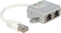 Intellinet 504195 tussenstuk voor kabels 2 x RJ45 RJ45 Zilver, Wit - thumbnail