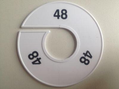 Maatring 11 cm wit/zwart 48