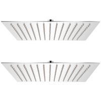 VidaXL Regendouchekop 2 st 25x25 cm roestvrij staal - thumbnail