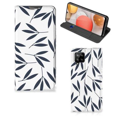 Samsung Galaxy A42 Smart Cover Leaves Blue