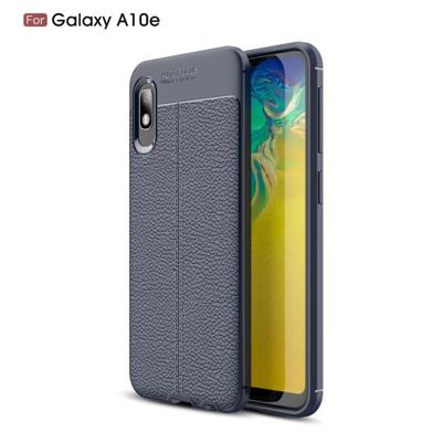 Litchi textuur TPU schokbestendig Case voor Galaxy A10e (marineblauw)
