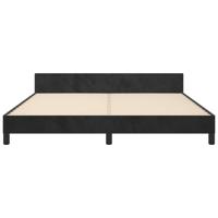 Bedframe zonder matras 200x200 cm fluweel zwart - thumbnail