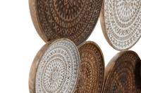 Wanddecoratie Home ESPRIT Wit Donkerbruin Mandala Arabisch Verouderde afwerking 74 x 5 x 76 cm - thumbnail