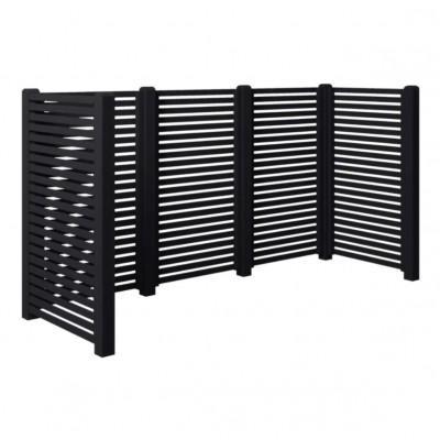 Kliko Ombouw Hout - Zwart - 3 Containers - Tokyo