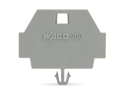 WAGO 260-371 Afsluitplaat Grijs 300 stuk(s)