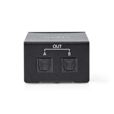 Nedis TosLink-Splitter | 2-wegs | Zwart | 1 stuks - ASPL2512BK ASPL2512BK Nedis TosLink-Splitter | 2-wegs | Zwart | 1 stuks - ASPL2512BK ASPL2512BK