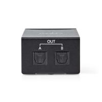 Nedis TosLink-Splitter | 2-wegs | Zwart | 1 stuks - ASPL2512BK ASPL2512BK - thumbnail