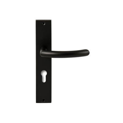 Hardbrass Deurkruk Helsinki op rechthoekig langschild profielcilindergat 72mm - zwart Hardbrass Deurkruk Helsinki op rechthoekig langschild profielcilindergat 72mm - zwart