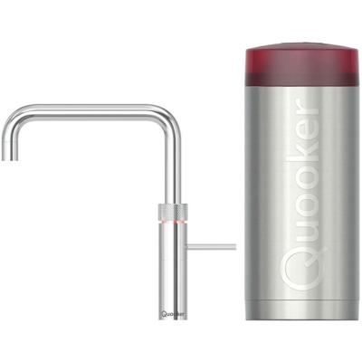 Quooker Fusion Square Keukenkraan Set - Kokend Warm- en Koud Water - Chroom - Inclusief COMBI Reservoir