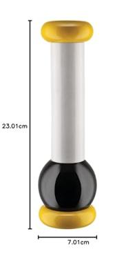 Alessi Twergi Pepermolen geel 23 cm Alessi Twergi Pepermolen geel 23 cm