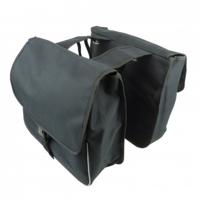 Dresco dubbele fietstas Basic Shopper 26 liter nylon donkergrijs - thumbnail