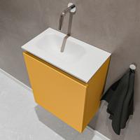 MONDIAZ TURE 40cm toiletmeubel ocher. EDEN wastafel talc links geen kraangat - thumbnail