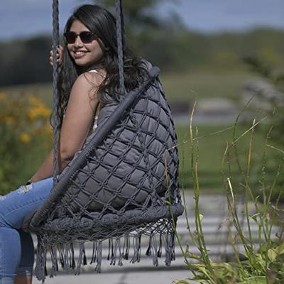 Vivere Deluxe Macrame Hangmatstoel (Kleur: grijs)