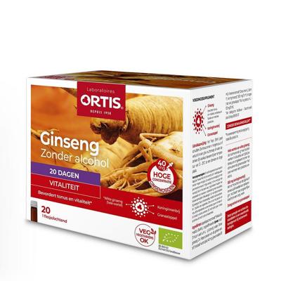 Ortis Vitalité Ginseng Bio 20 dagen Kuur Ortis Vitalité Ginseng Bio 20 dagen Kuur