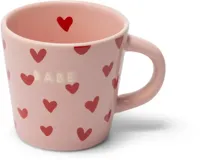 Vondels espressokop keramiek babe hearts 5.5x7.5cm pink - thumbnail