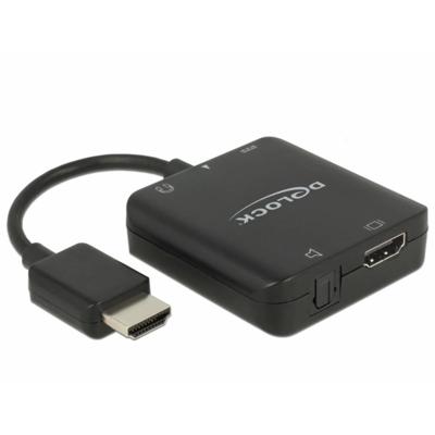 Delock 63276 HDMI Adapter [1x HDMI-stekker - 1x HDMI-bus] Zwart