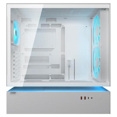 Cougar CFV235 Midi-tower PC-behuizing Wit 3 voorgeïnstalleerde ventilators, Geïntegreerde verlichting, Zijvenster, Stoffilter