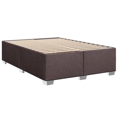 Boxspring met matras stof donkerbruin 160x200 cm