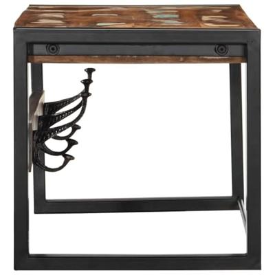 VidaXL Kapstok 80x35x35 cm massief gerecycled hout meerkleurig