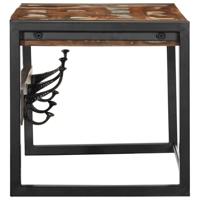 Kapstok 80x35x35 cm massief gerecycled hout meerkleurig - thumbnail