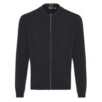 Tresanti Heren Vest Met Rits Navy Wol Regular Fit - thumbnail