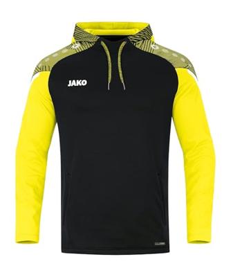 JAKO 6722 Sweater Met Kap Performance - Zwart/Zachtgeel - L
